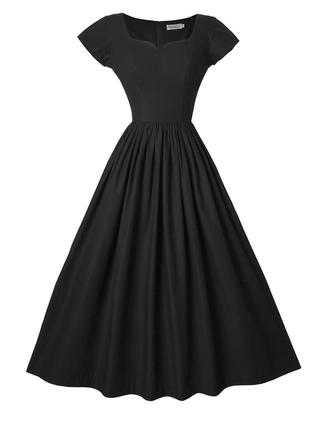RTS - Size S - Evelyn Dress in Raven Black Cotton