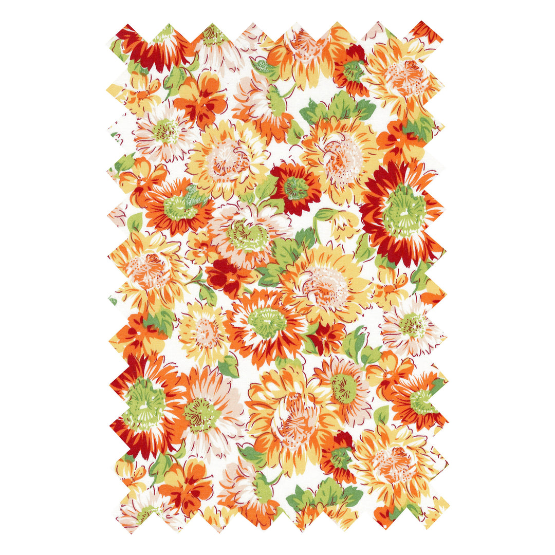 Fabric Orange "Sun Flora" - By the Yard