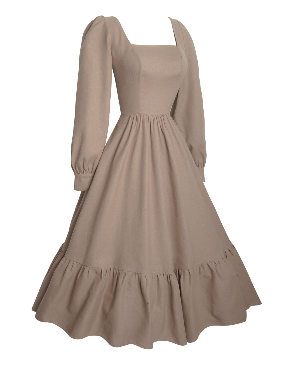 MTO - Mary Dress in Sephia Linen