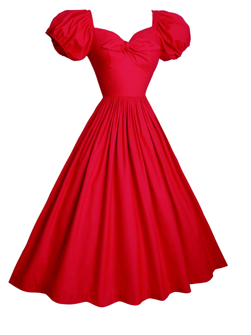 MTO - Dottie Dress in Cardinal Red Cotton