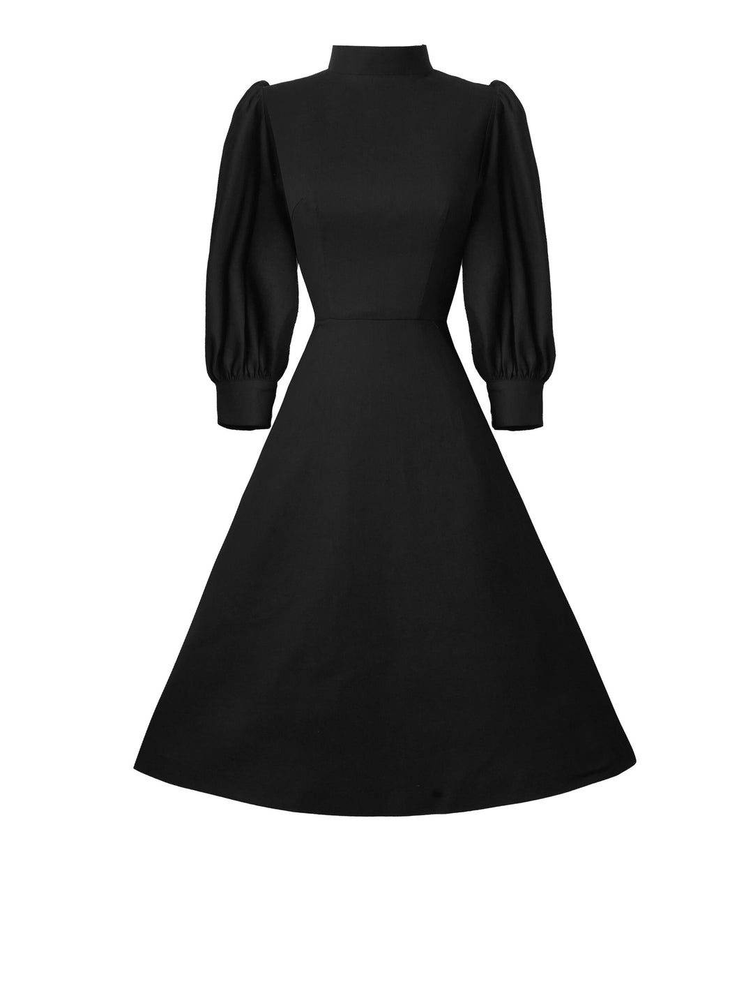 MTO - Beatrix Dress in Midnight Black Linen