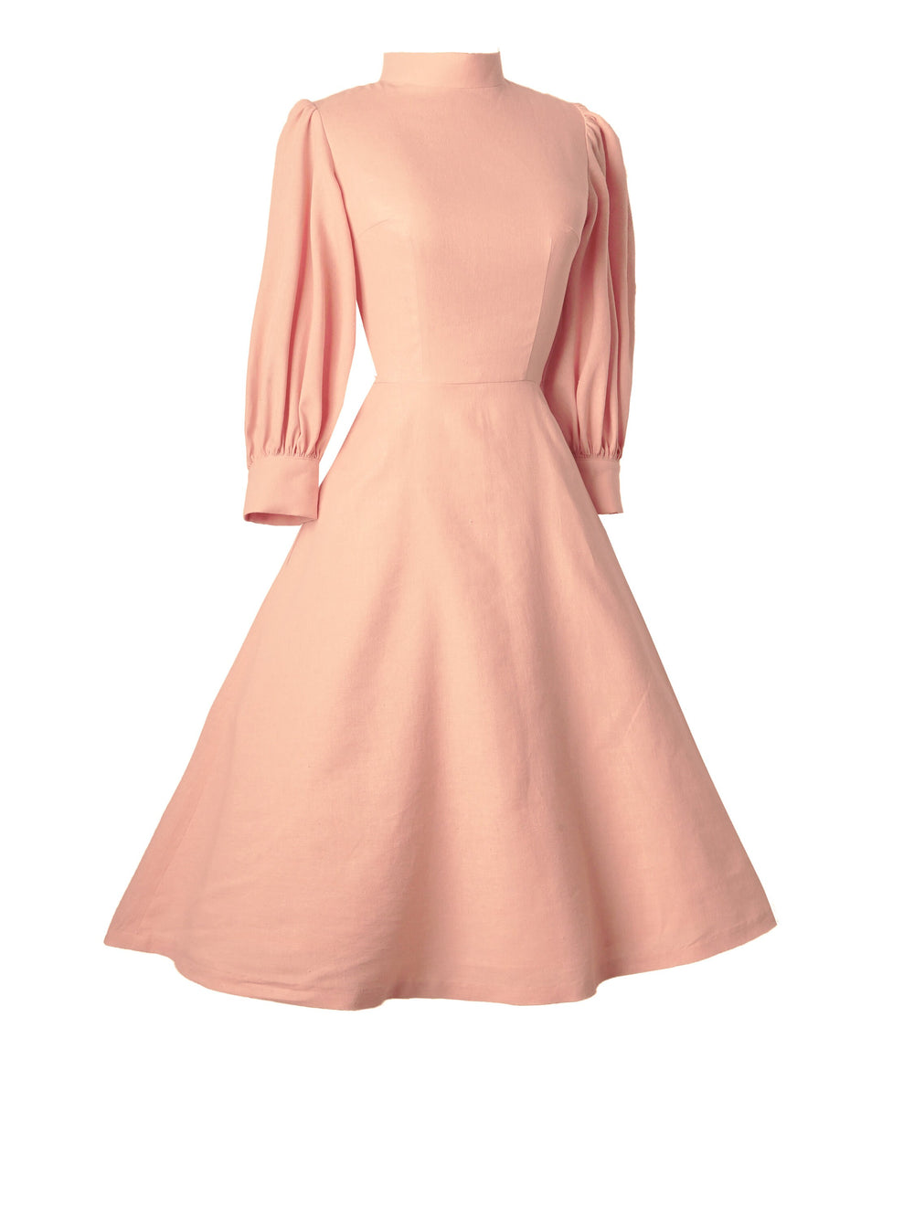 RTS - Size S - Beatrix Dress in Pink Champagne Linen