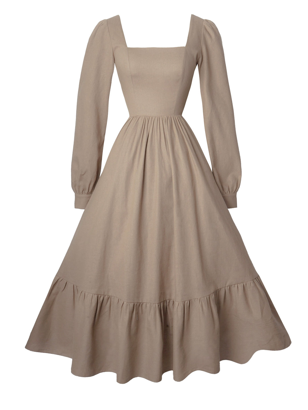 RTS - Size S - Mary Dress in Sephia Linen