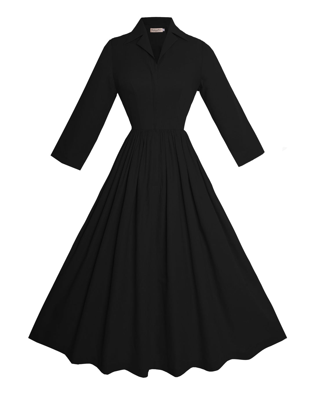 MTO - Natalie Dress in Midnight Black LINEN