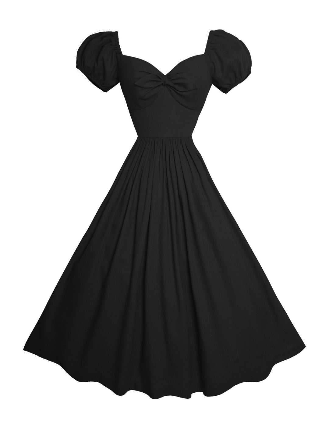 MTO - Dottie Dress in Midnight Black LINEN