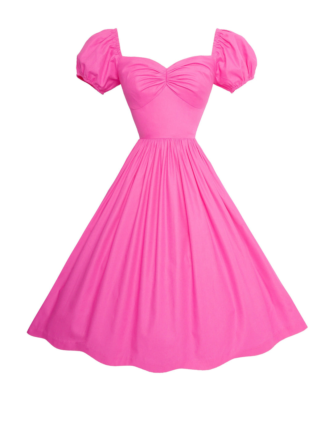 MTO - Valentina Dress in Barbie Doll Pink Cotton