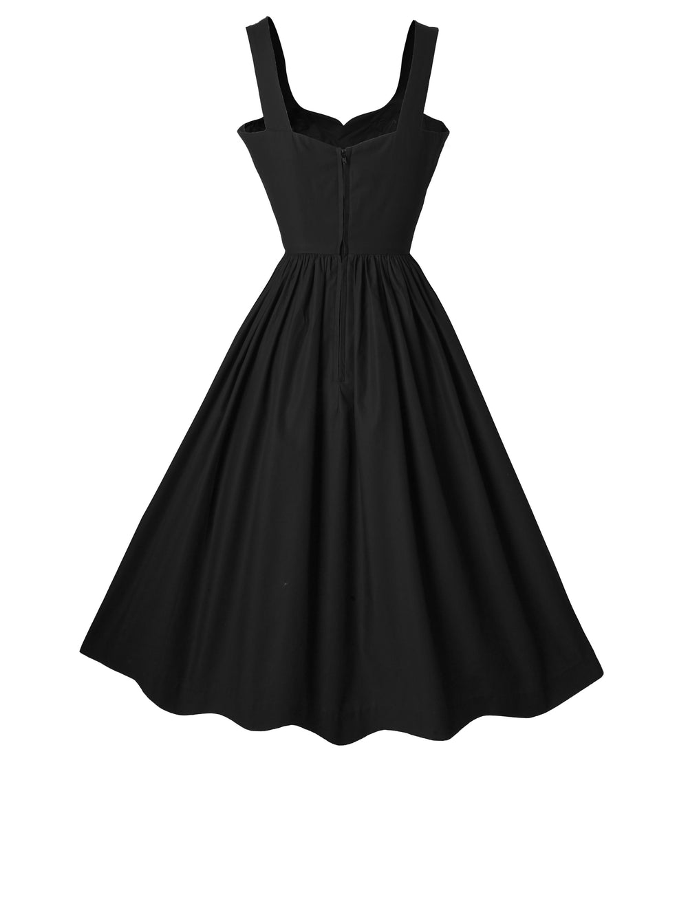 RTS - MULTI SIZE - Elizabeth Dress in Raven Black Cotton