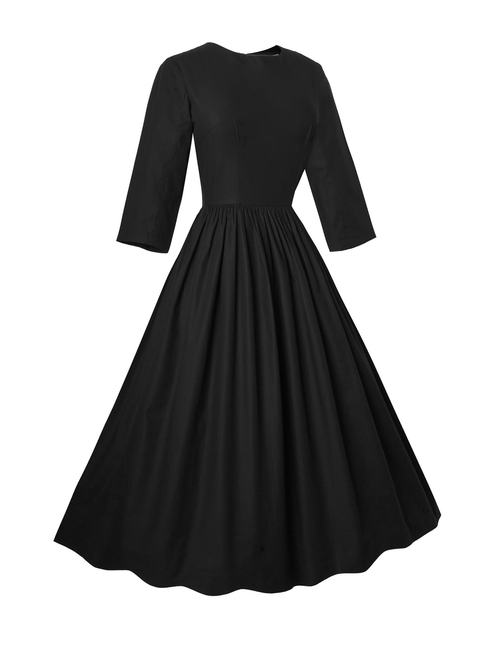 RTS - Size S - Marianne Dress in Raven Black Cotton