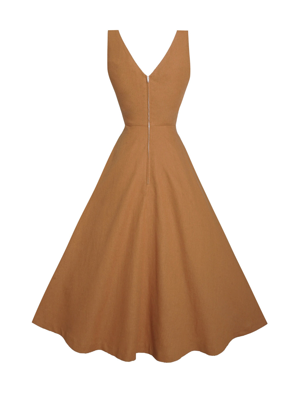 MTO - Diana Dress in Caramel Linen