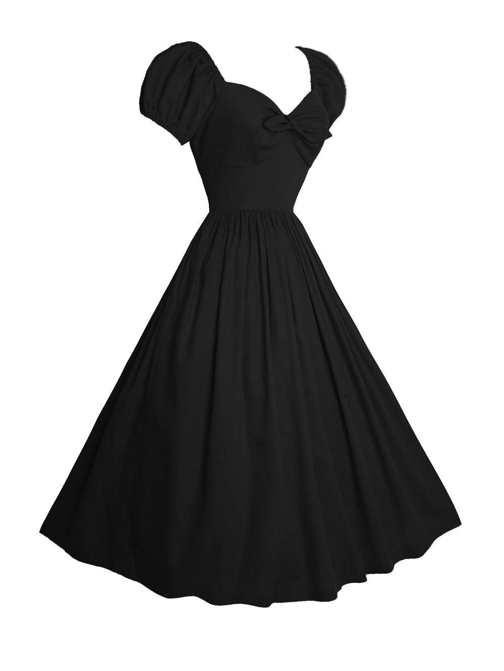 MTO - Dottie Dress in Midnight Black LINEN
