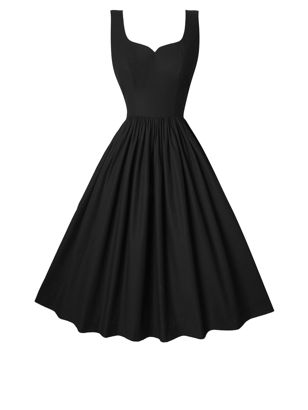 RTS - MULTI SIZE - Elizabeth Dress in Raven Black Cotton