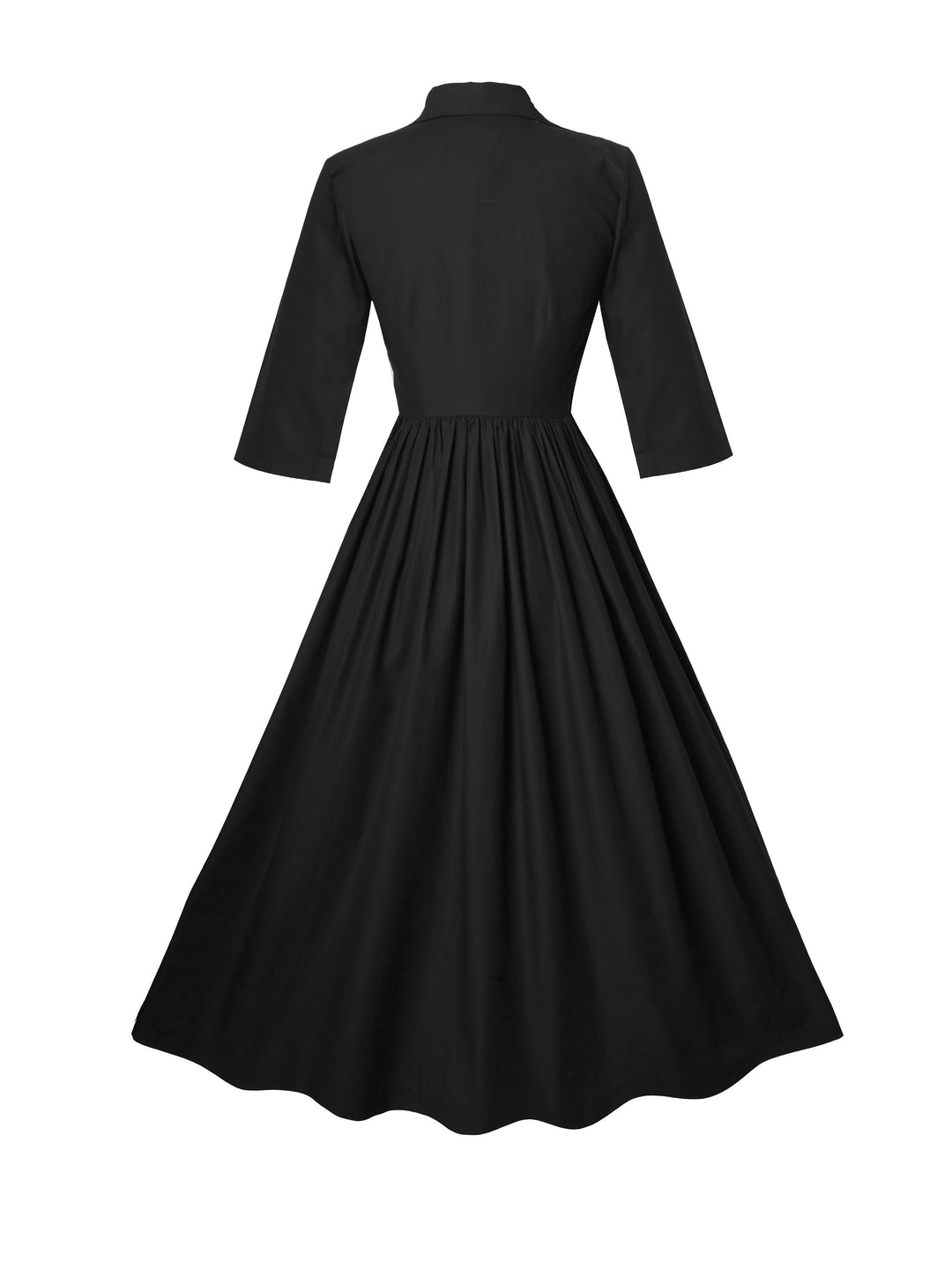 RTS - Size S - Natalie Dress in Raven Black Cotton