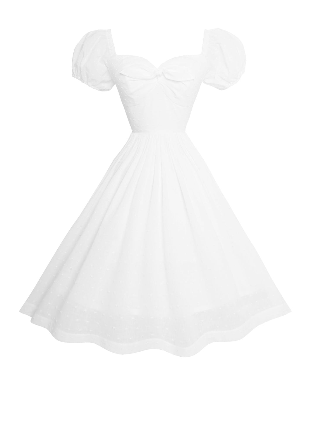 MTO - Dottie Dress White "Dotted Swiss"