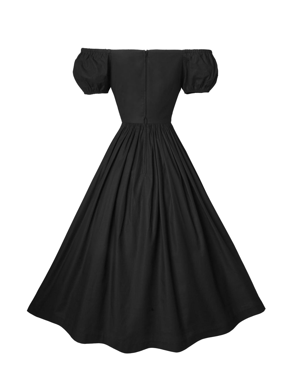 RTS - MULTI SIZE - Loretta Dress in Raven Black Cotton