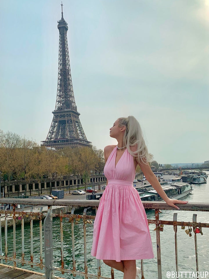 MTO - Charlotte Dress in Ballerina Pink Cotton