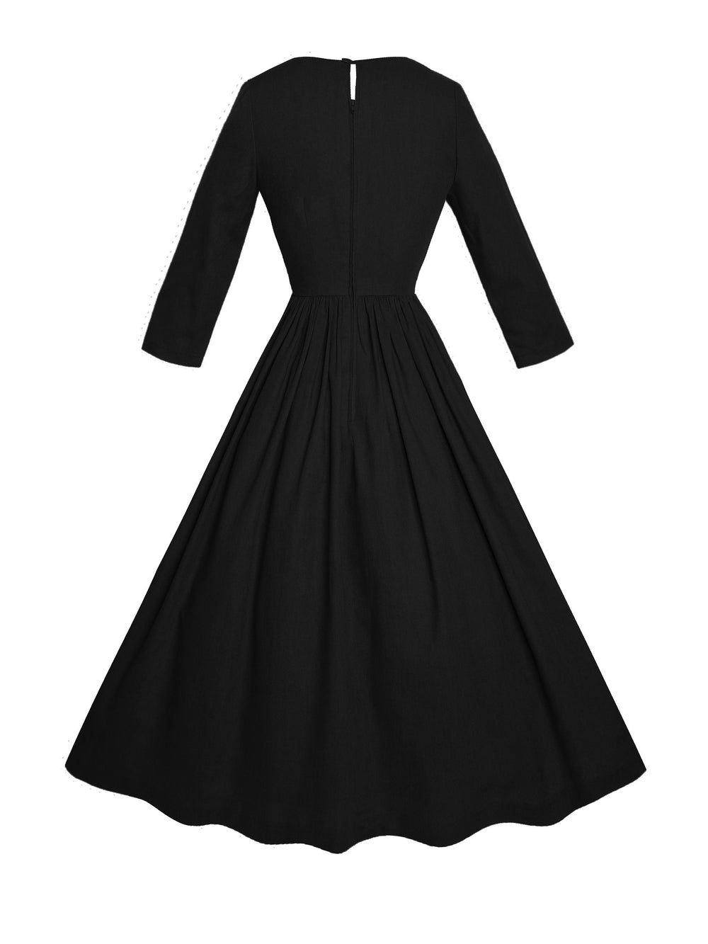 MTO - Marianne Dress in Midnight Black Linen
