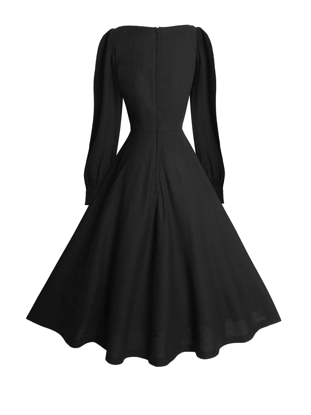 RTS - Size S - Donna Dress in Raven Black Cotton