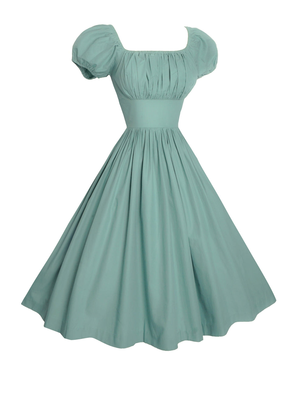 MTO - Loretta Dress in Jade Green Cotton