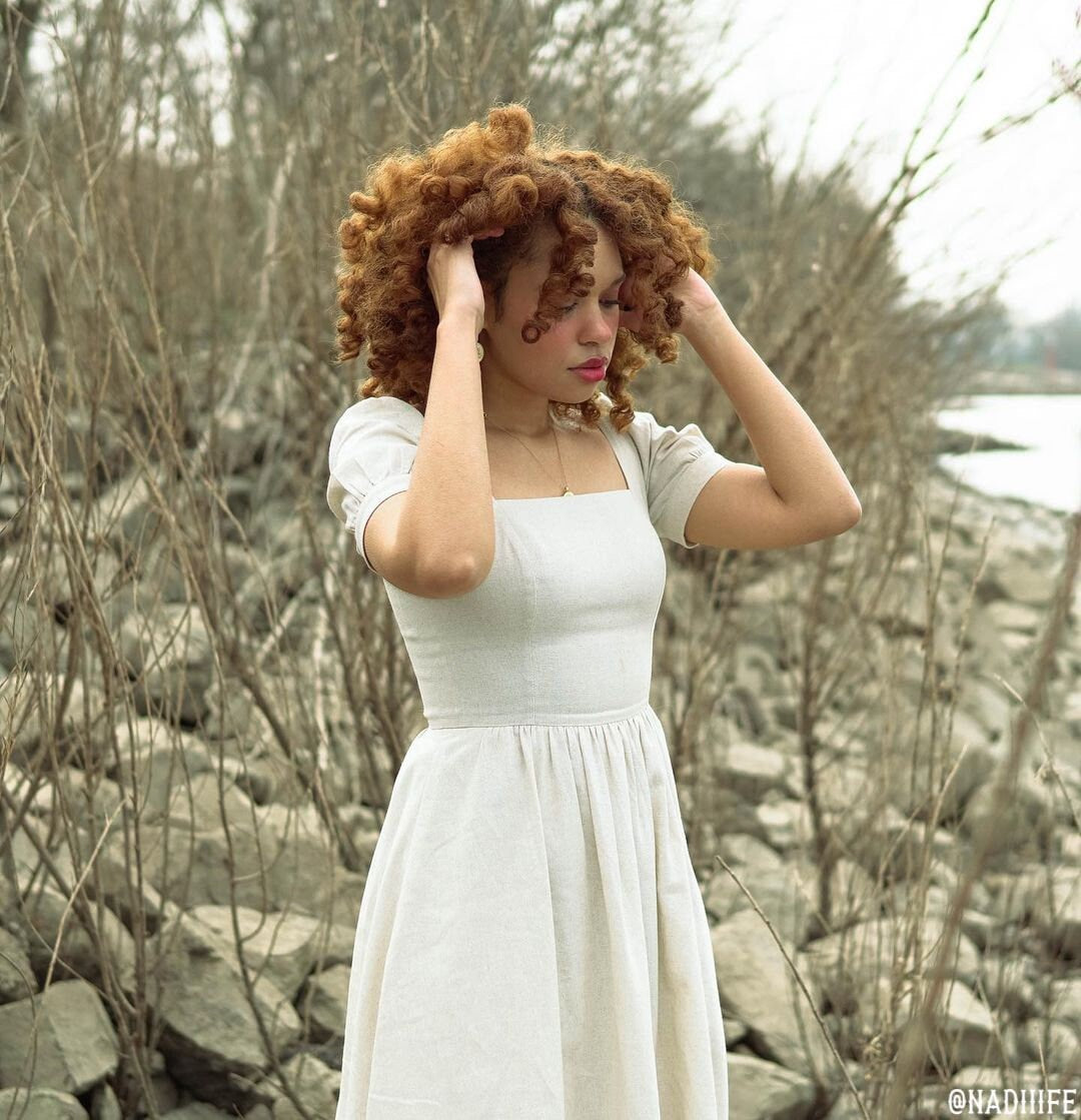 MTO - Isadora Dress in Parchment Ivory Linen
