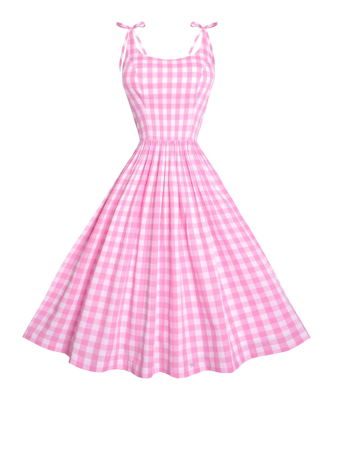 MTO - Birdie Dress Light Pink Gingham - Large Checks