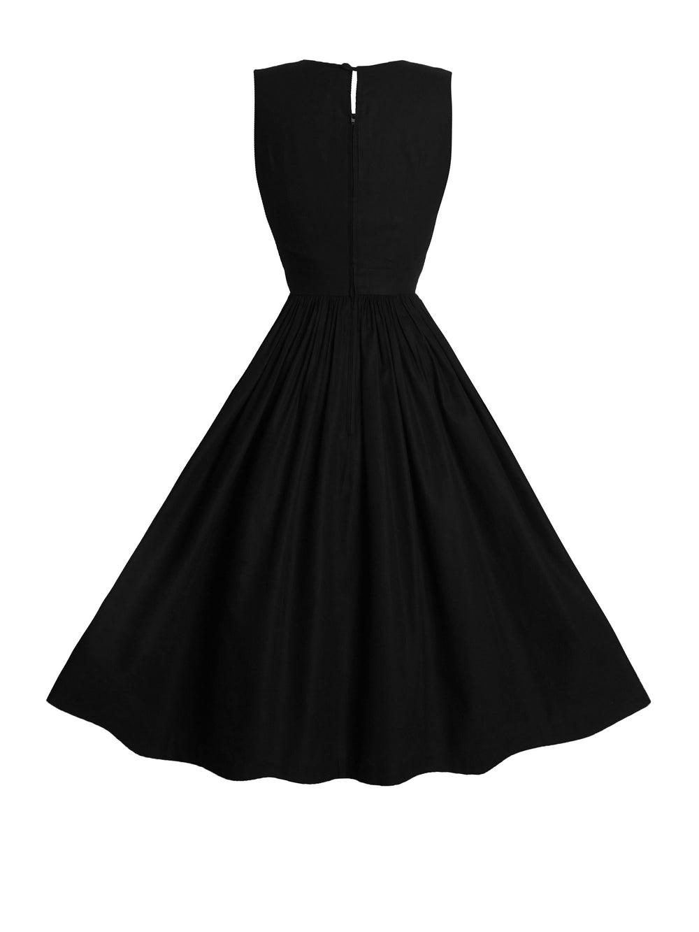 RTS - Size S - Clarence Dress in Raven Black Cotton