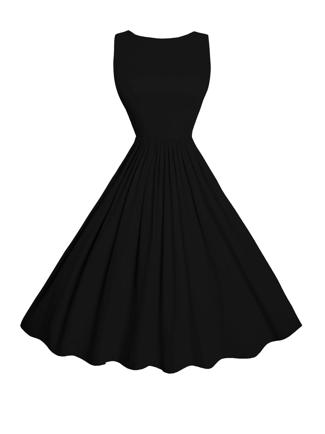 MTO - Audrey Dress in Midnight Black Linen