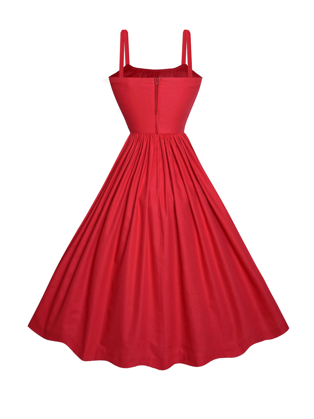 MTO - Grace Dress in Cardinal Red Cotton