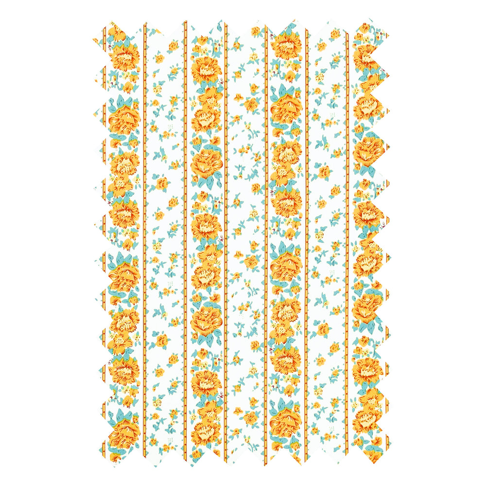 Fabric Orange "Country Cottage Floral" - By the Yard