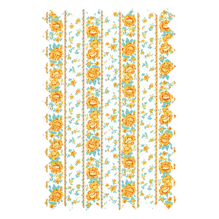 Fabric Orange "Country Cottage Floral" - By the Yard