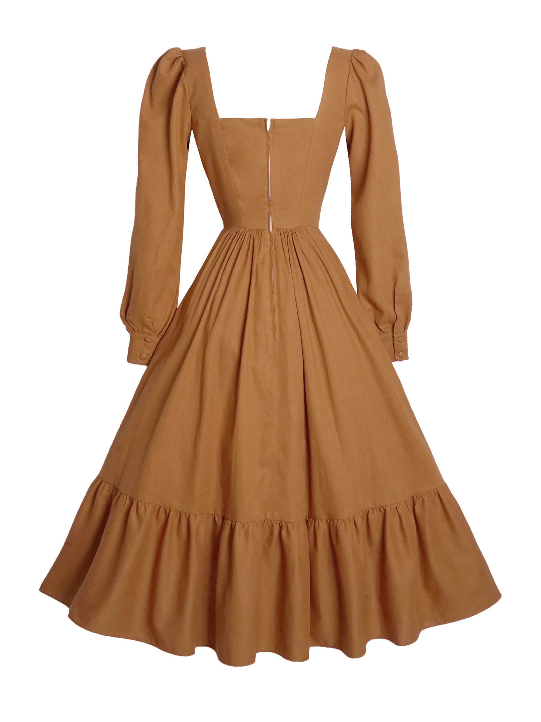 MTO - Mary Dress in Caramel Linen