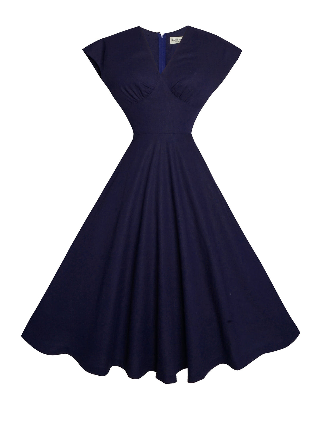 MTO - Kennedy Dress in Indigo Blue Linen