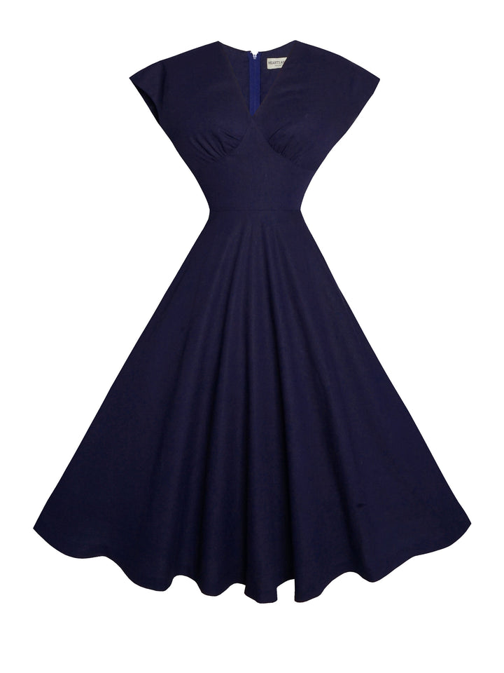 MTO - Kennedy Dress in Indigo Blue Linen