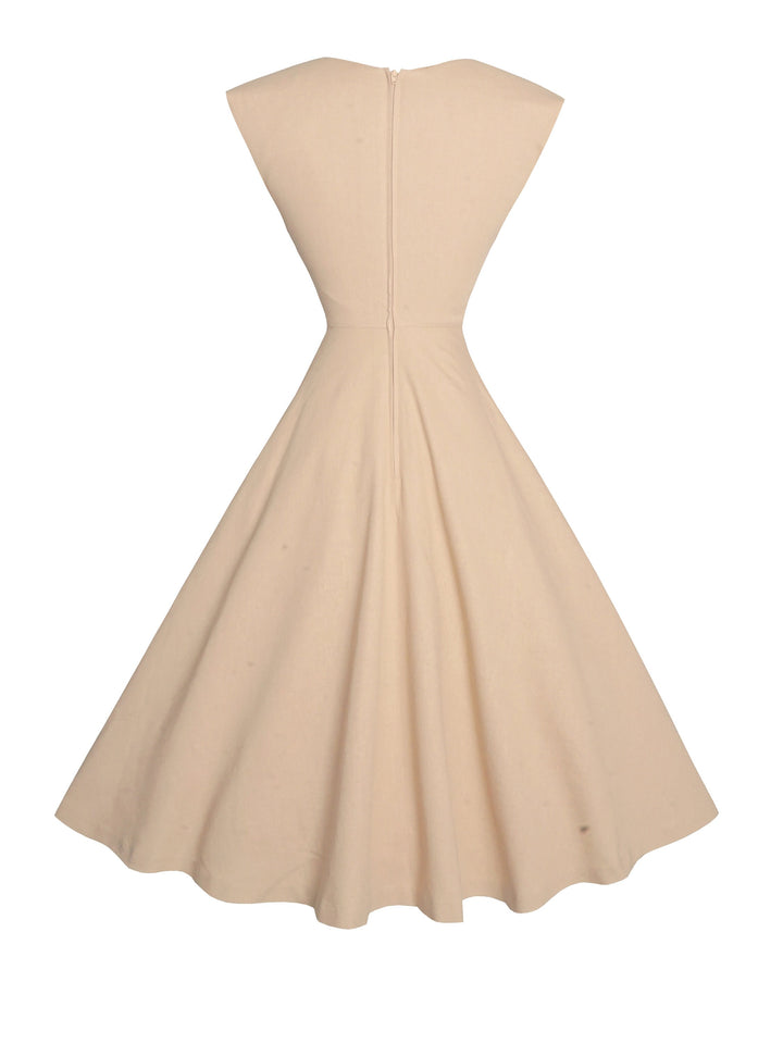 MTO - Kennedy Dress in Sand Dollar Linen