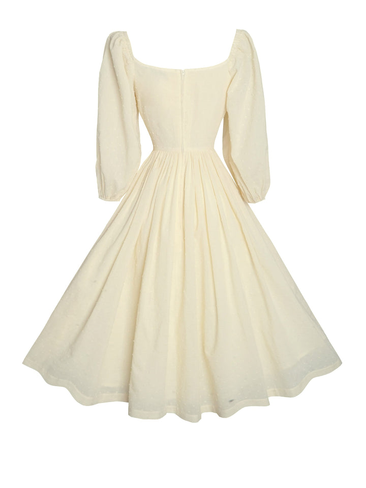 MTO - Sydney Dress Ivory "Dotted Swiss"