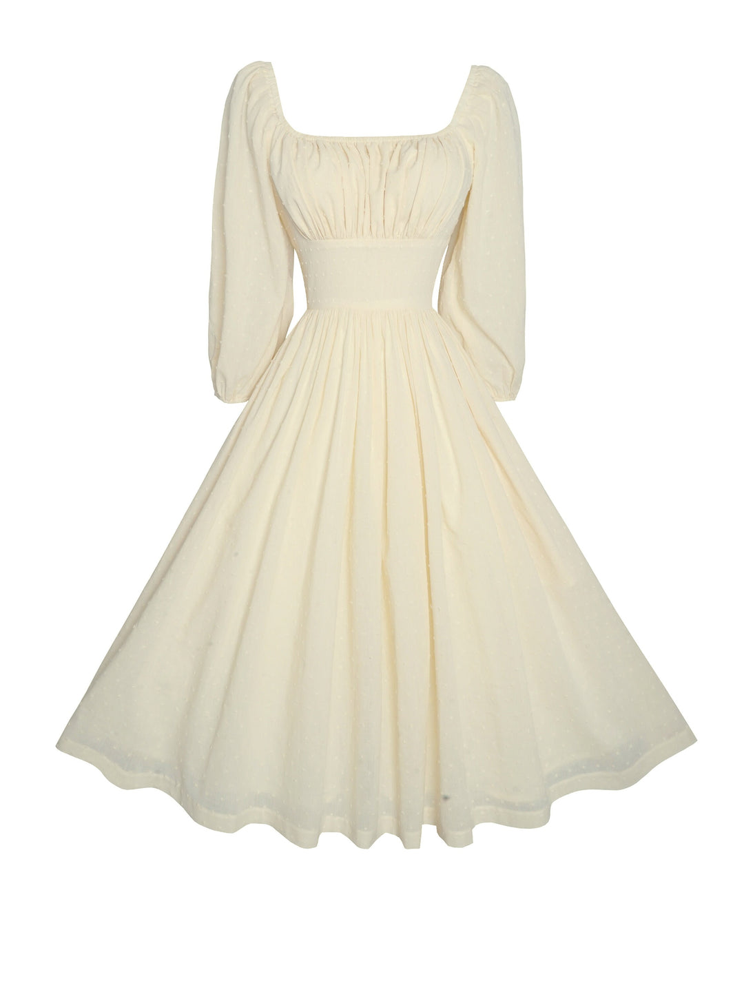 MTO - Sydney Dress Ivory "Dotted Swiss"