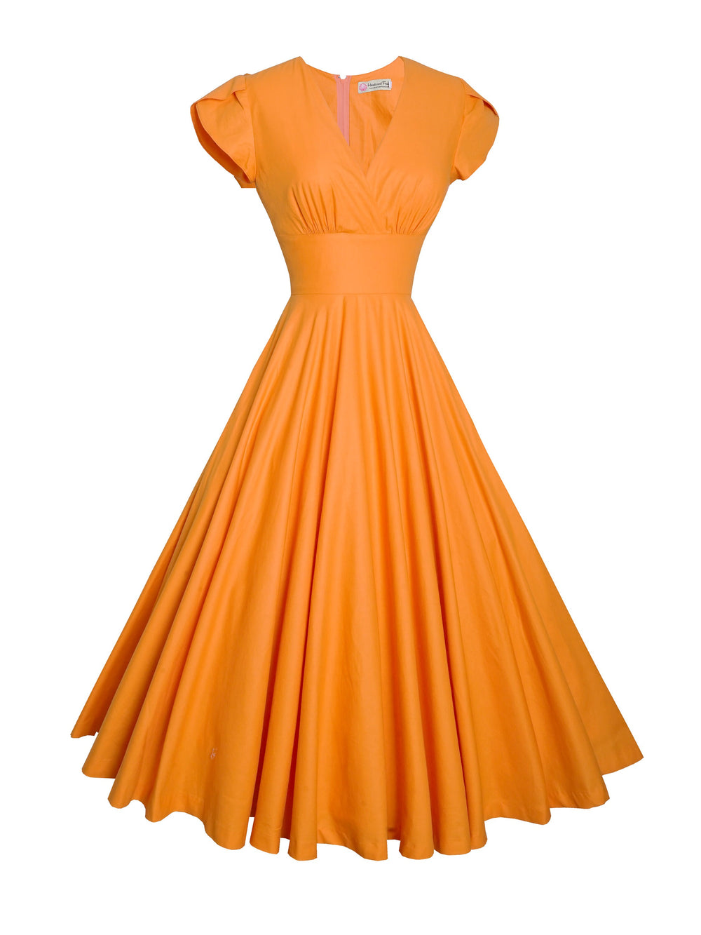 RTS - Size S - Helen Dress in Pumpkin Orange Cotton