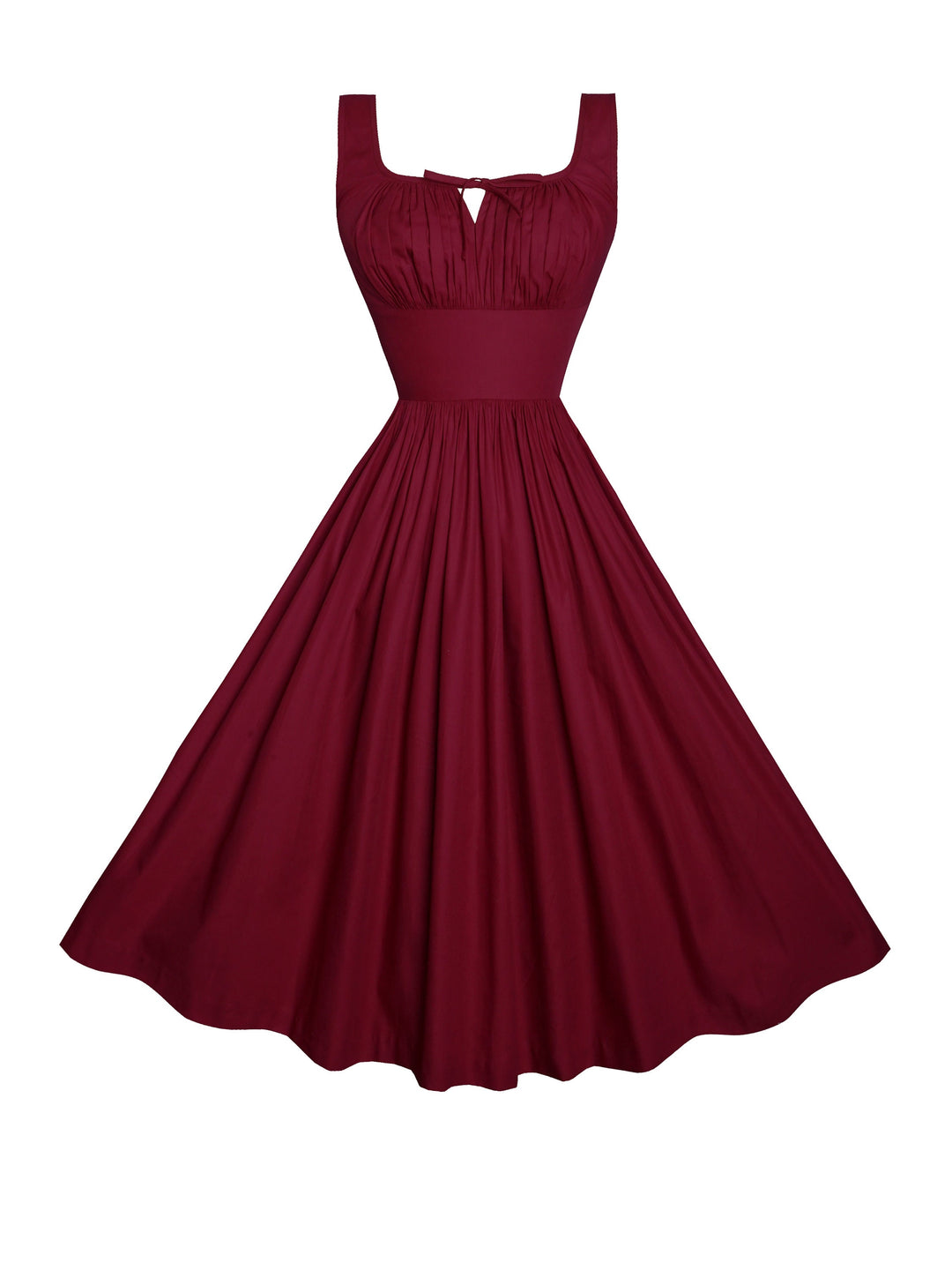 MTO - Michelle Dress in Burgundy Cotton