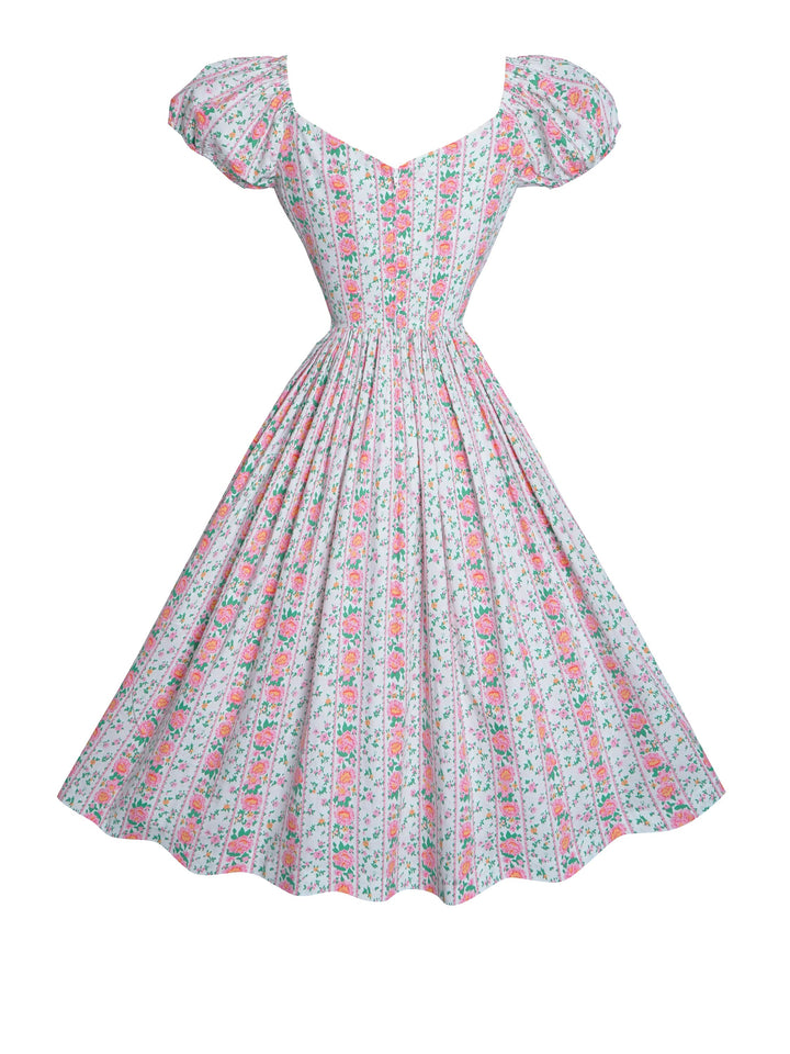 MTO - Margaret Dress Pink "Country Cottage Floral"
