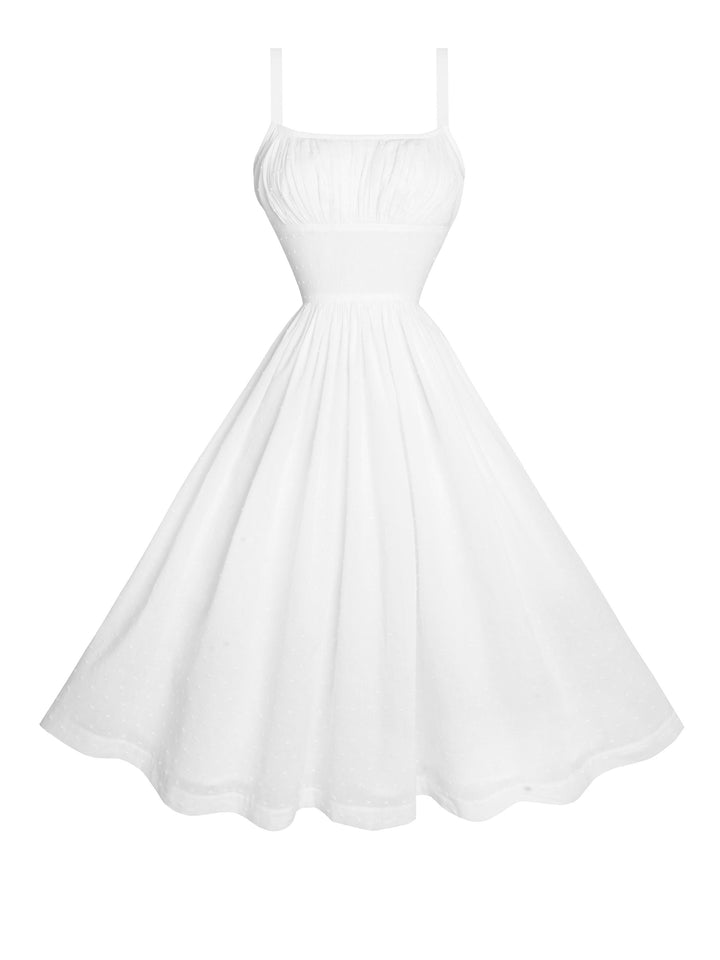 RTS - Size S - Grace Dress White “Dotted Swiss”