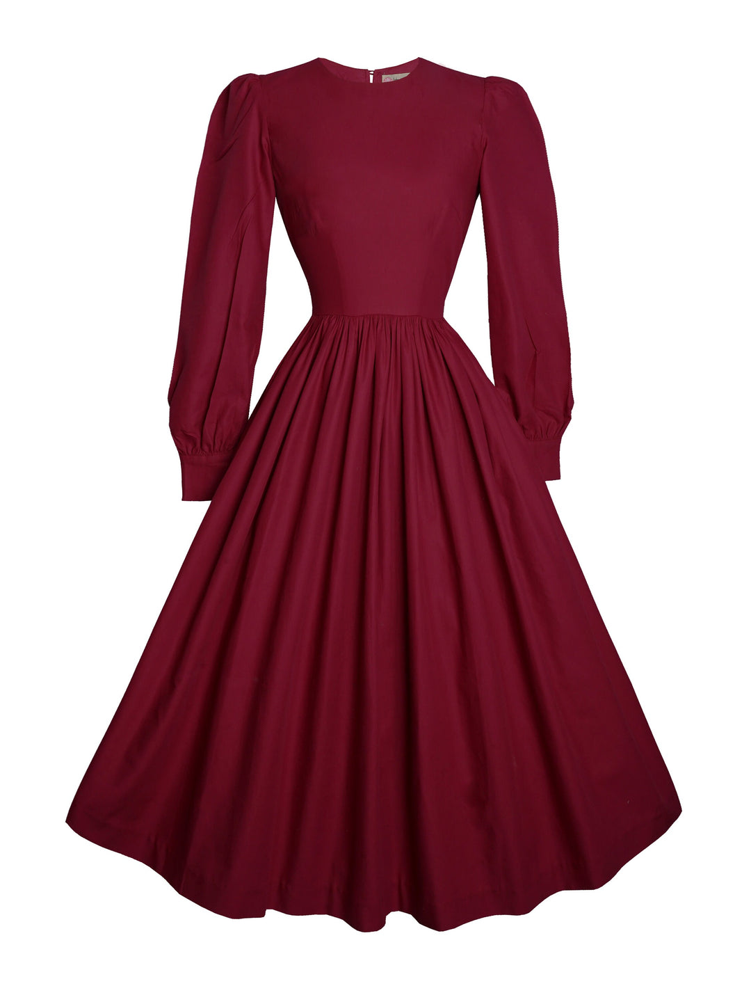 RTS - Size S - Agnes Dress in Burgundy Cotton