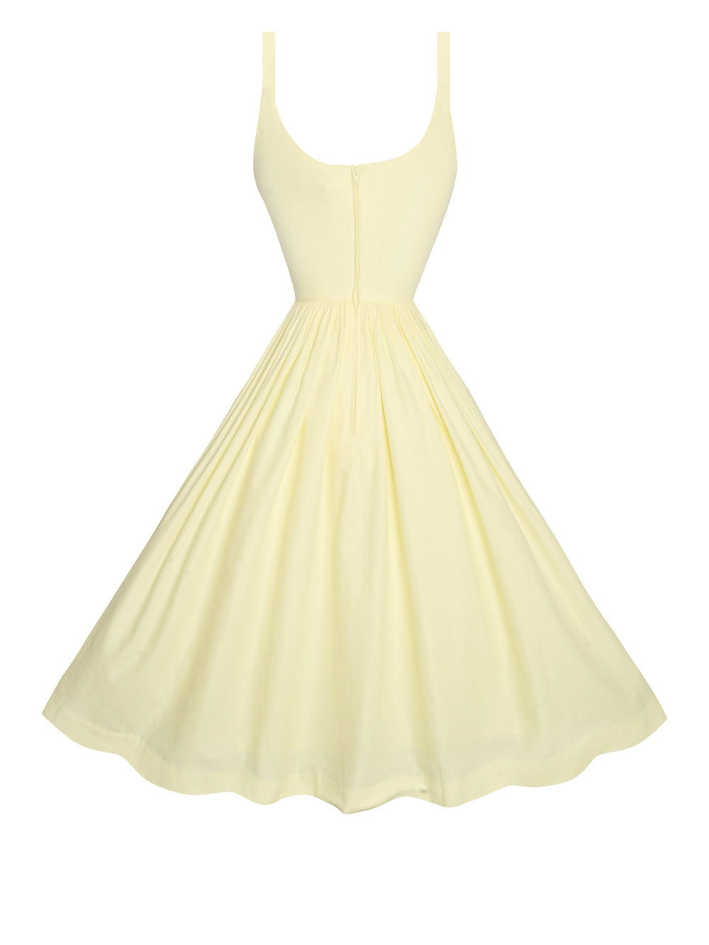 MTO - Penelope Dress "I can't believe its not Butter" in Light Pale Yellow Cotton
