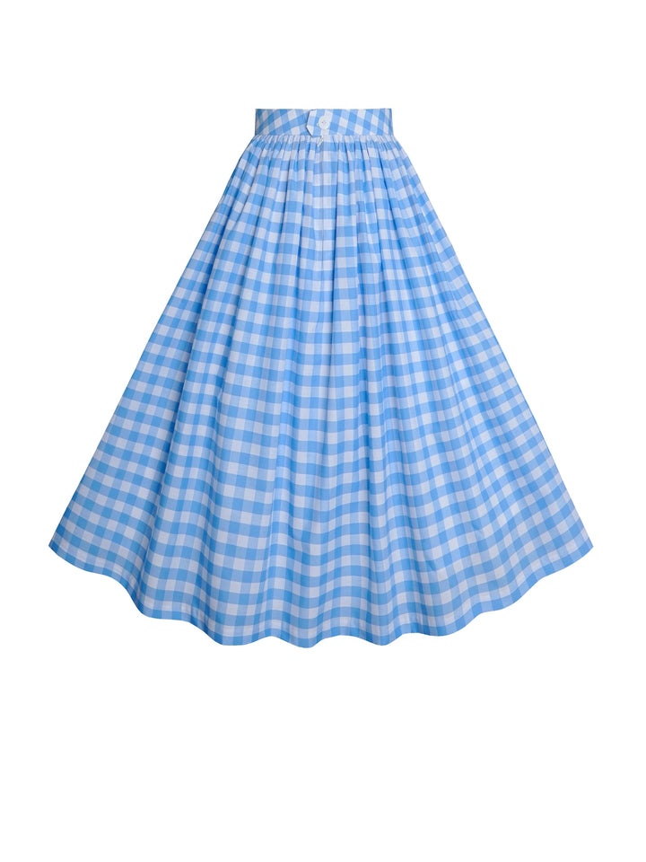Fabric Light Blue Gingham - Large Checks - By the Yard