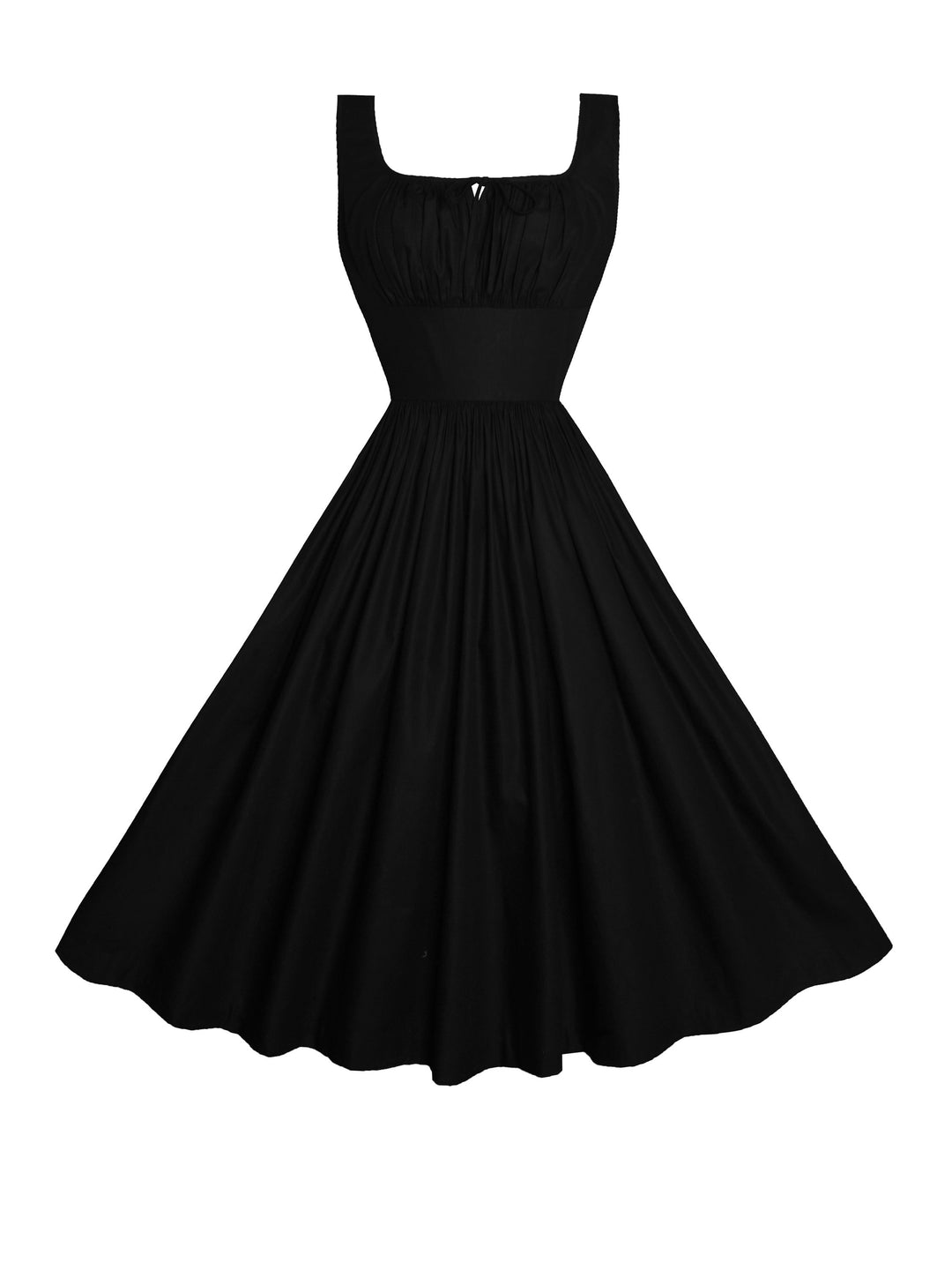 MTO - Michelle Dress in Raven Black Cotton