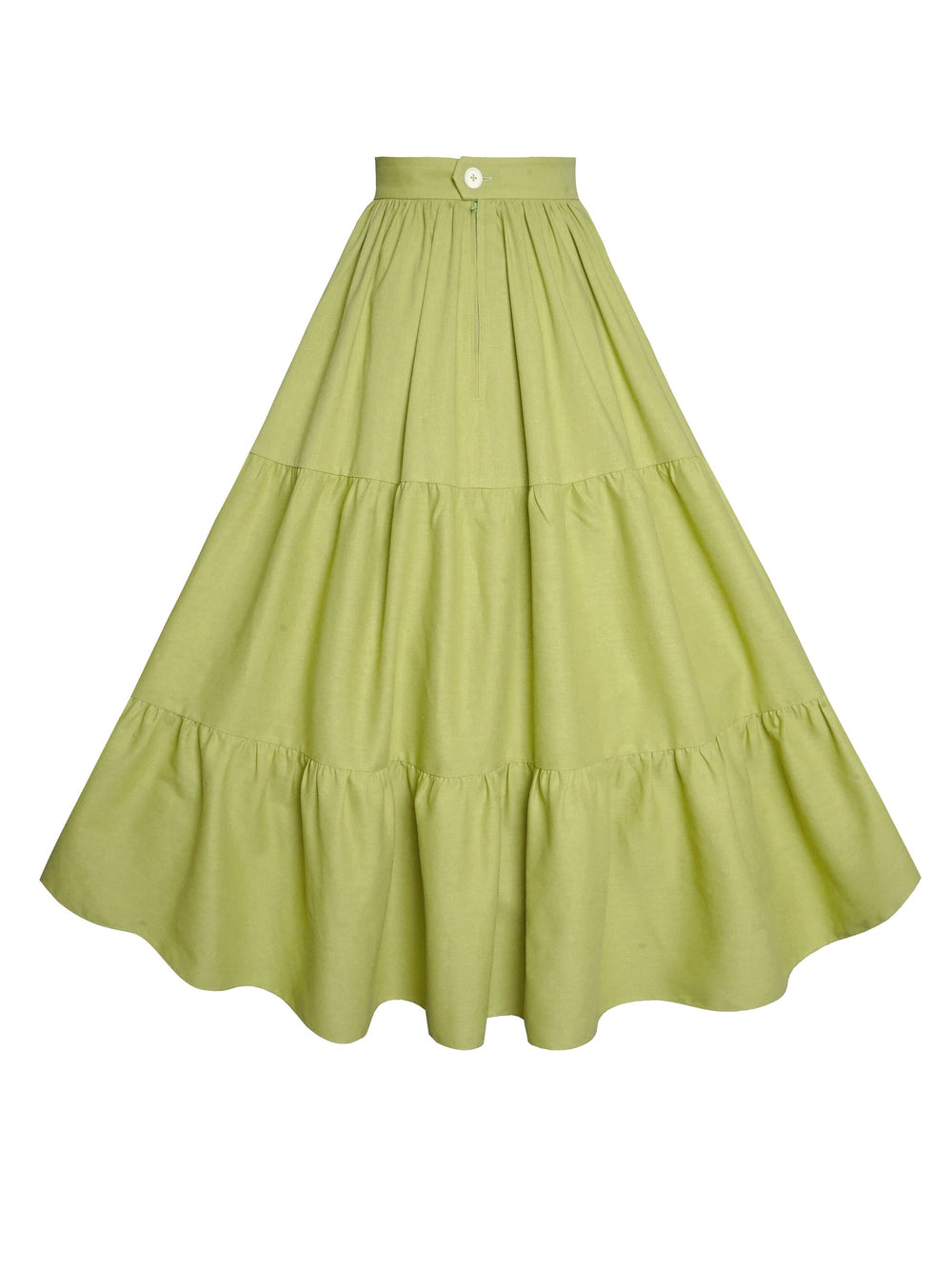 MTO - Pippa Skirt in Pistachio Green Linen