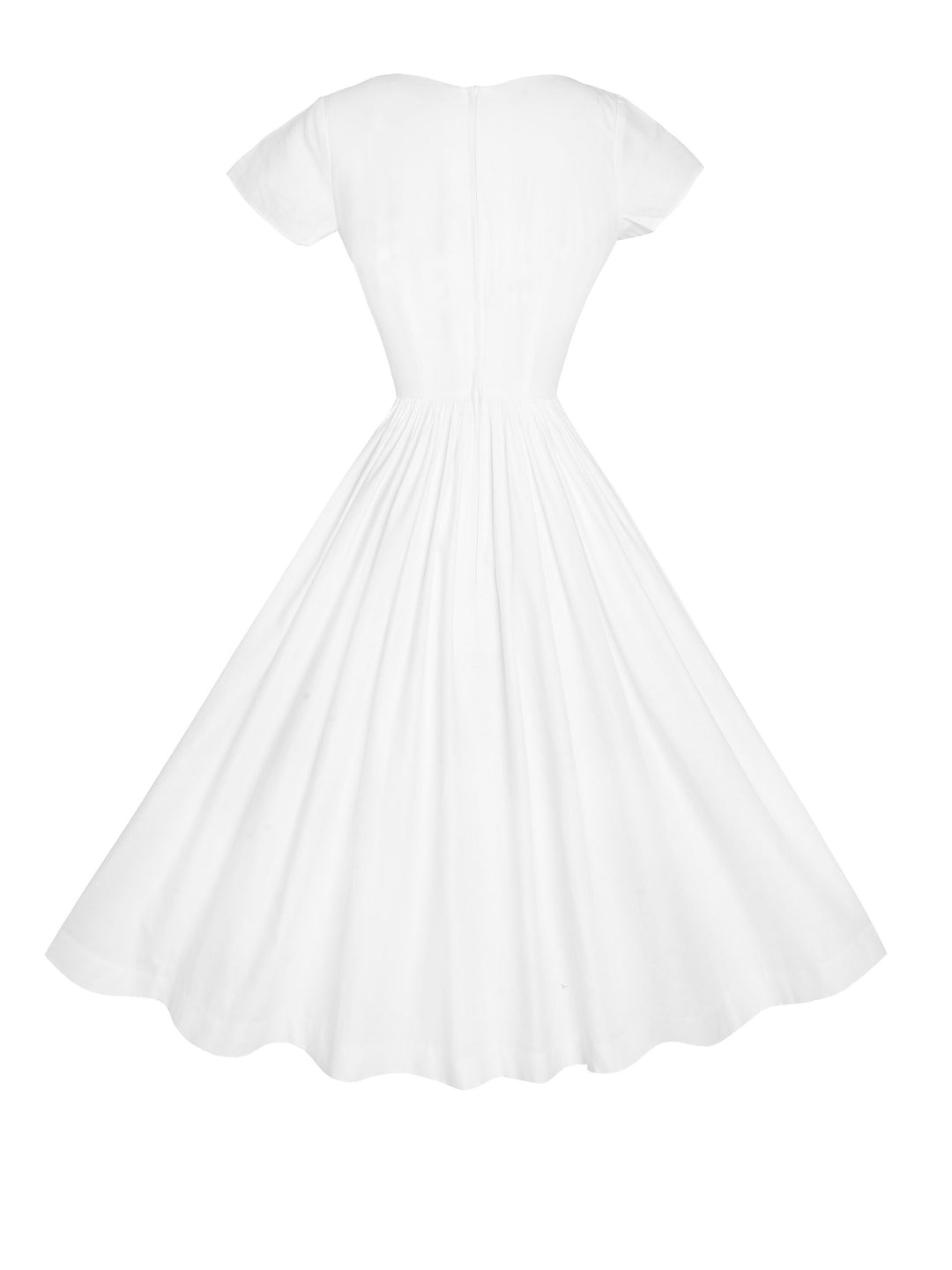 RTS - Size S - Evelyn Dress in White Cotton