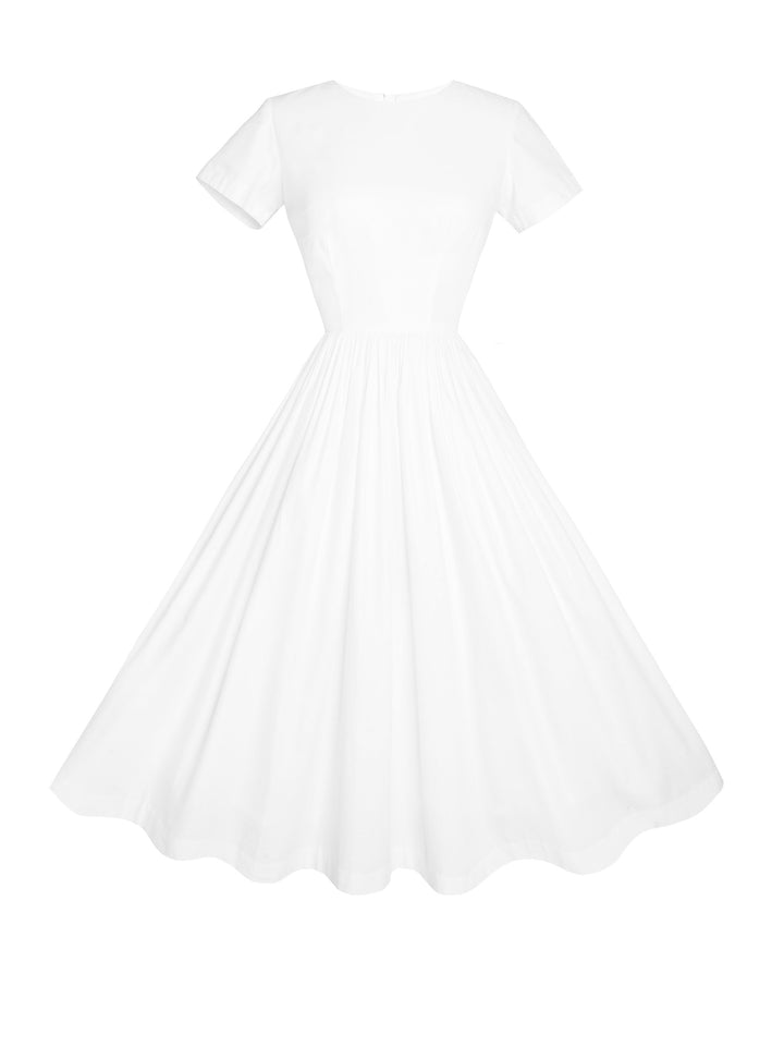RTS - Size S - Dorothy Dress in White Cotton