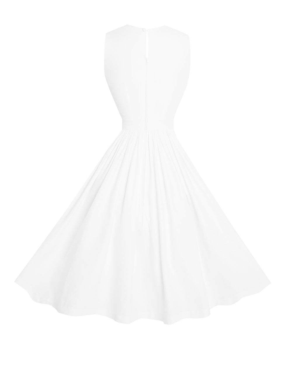 RTS - Size S - Clarence Dress in White Cotton