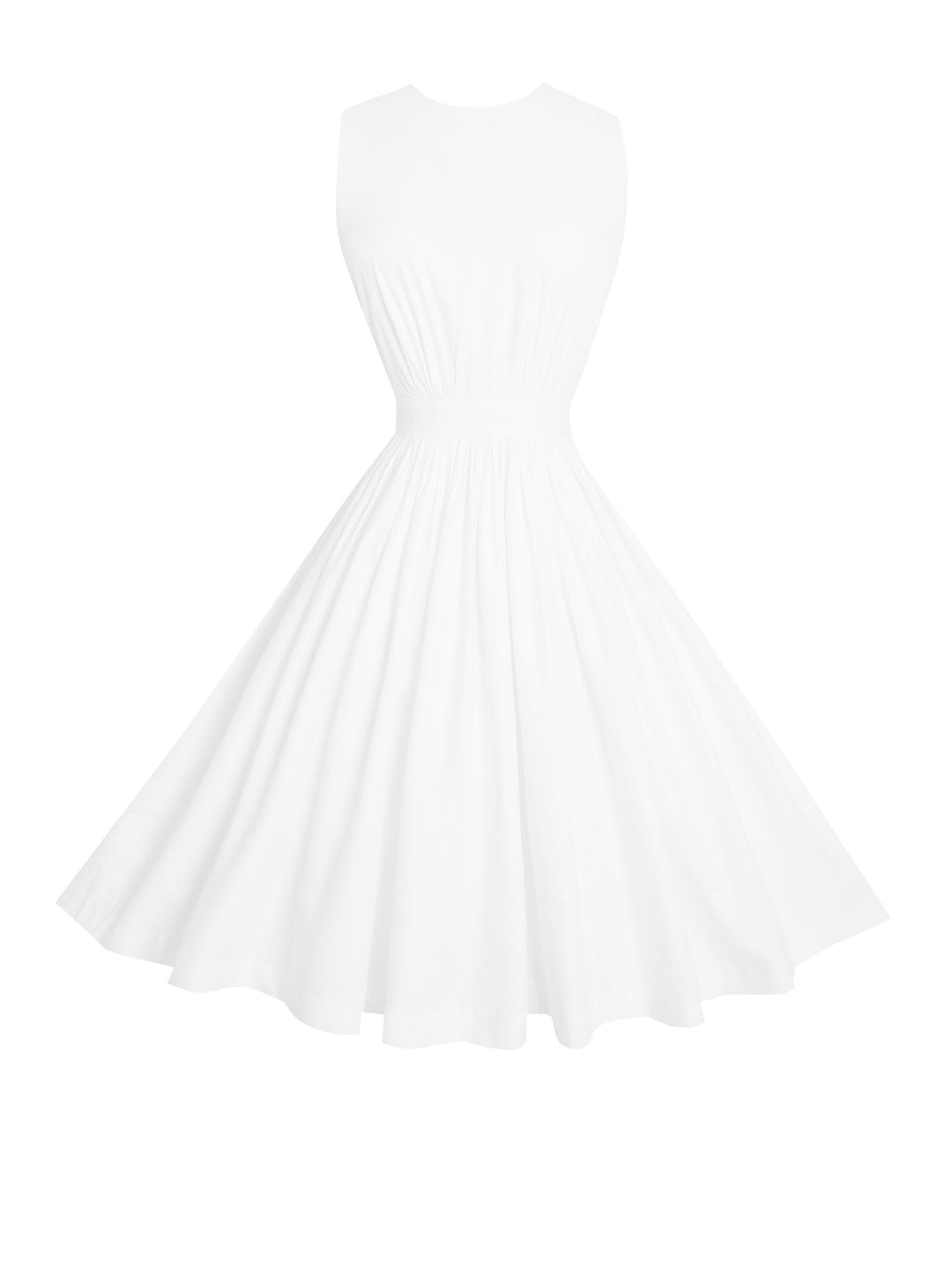 RTS - Size S - Clarence Dress in White Cotton