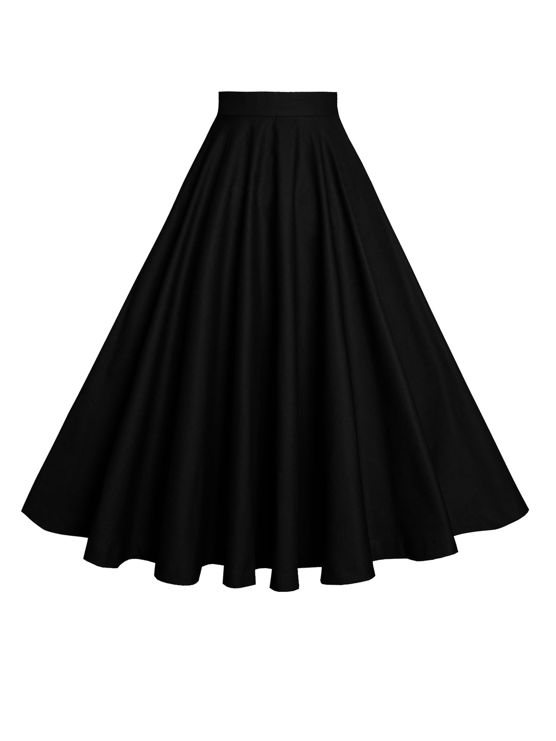 RTS - Size S - Lindy Skirt in Raven Black Cotton