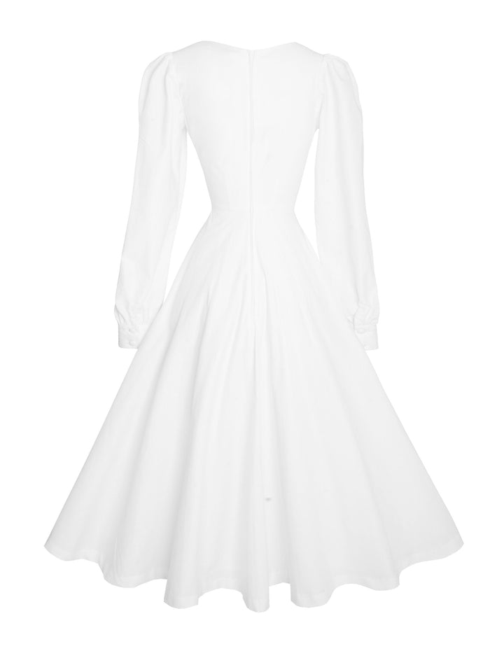 RTS - Size S - Donna Dress in White Cotton